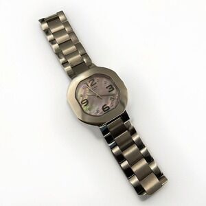 Clerc  C-One Swiss Geneve Octagon Pink Mother of Pearl Case Steel Wristwatch